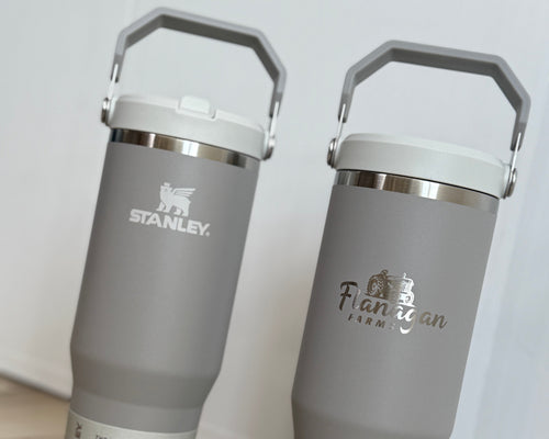 Sample branded drinkware for RLB test store